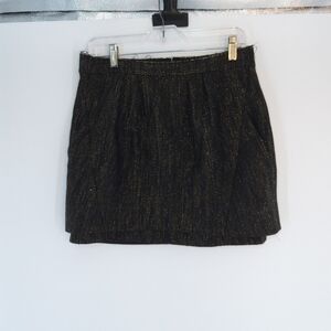 MAJE LARGE (40) METALLIC THREAD CHEVON MINI SKIRT